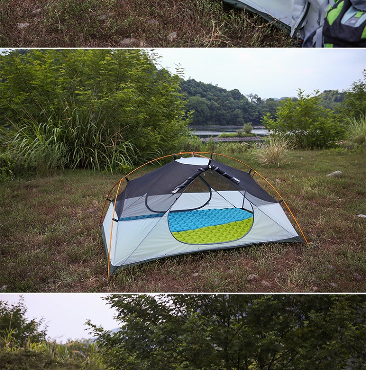 Cheap Goat Tents CHANODUG Outdoor men and women riot rain camping camping tent Oxford cloth 15D silicone light hiking double double tent 1.8KG Tents 